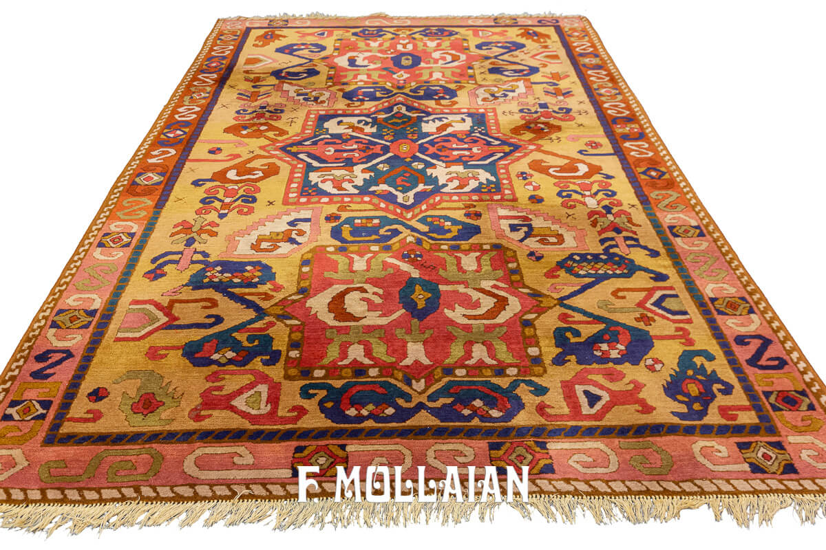 Antique German Tetex Rug Brown/Red Color n°:59478940